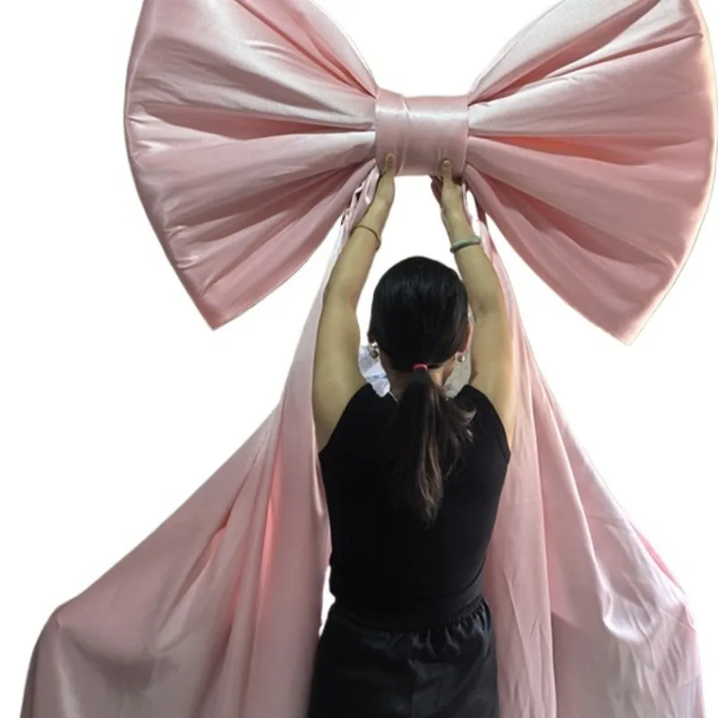Giant bow decoration Mei Chen wedding room engagement ceremony shooting birthday Internet celebrity party set props window