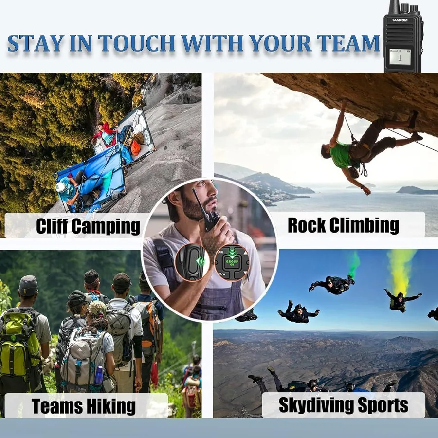 FPCN10A Two-Way Radios Long Range 3000mAh Rechargeable Long Standby Walkie Talkies for Adults Programmed Commercial Handheld UH