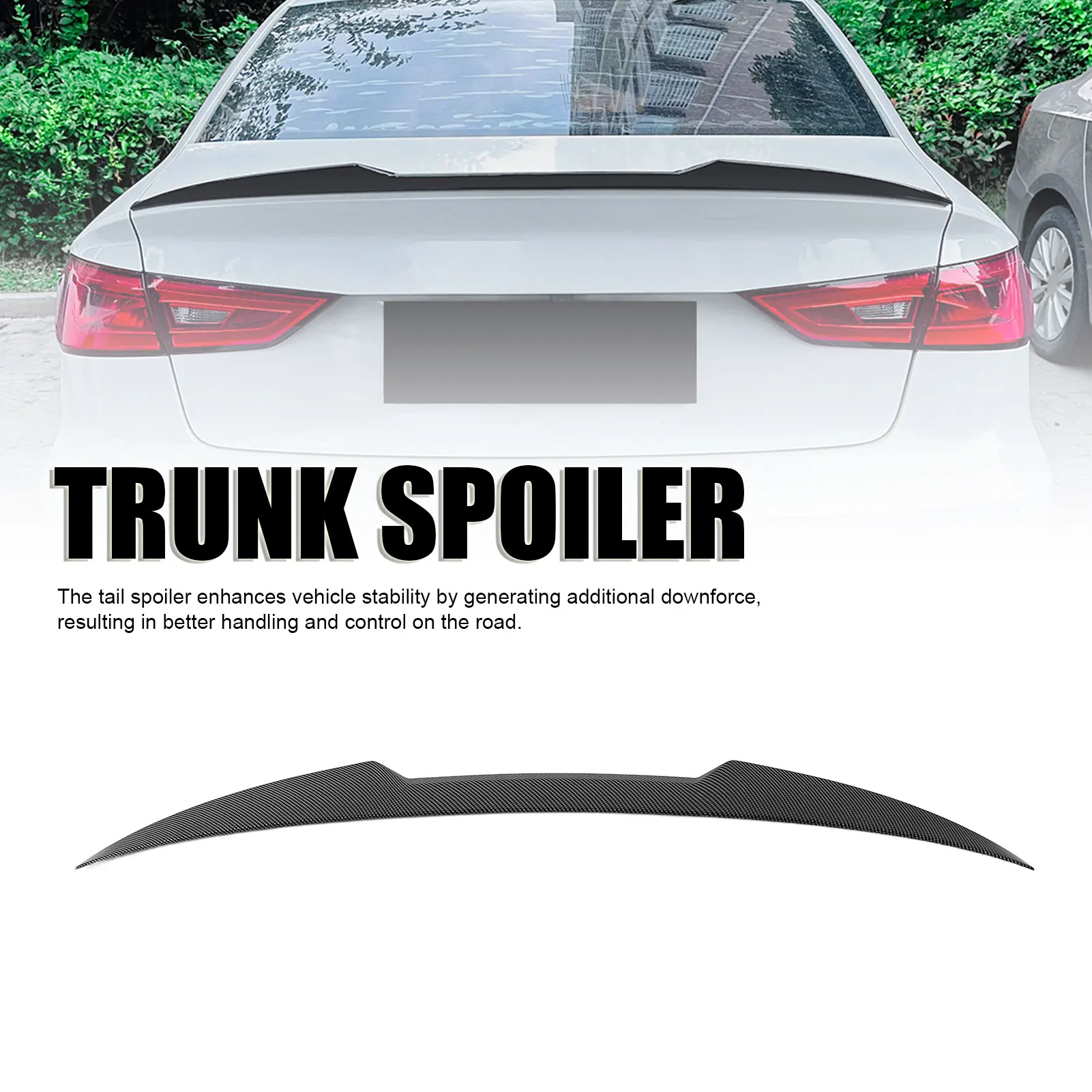 

Car Rear Spoiler Increase Aerodynamic Performance Trunk Lid Spoiler Wing For 8V Sedan 2013-2020 Rear Trunk Lip Rear Spoiler Wing