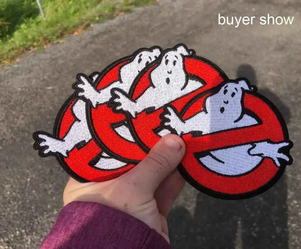 Ghostbuster Embroidered Iron on Patches Punk Patch Horror Movie  Tactical Stickers Morale Badge for Backpack Clothes Accessory