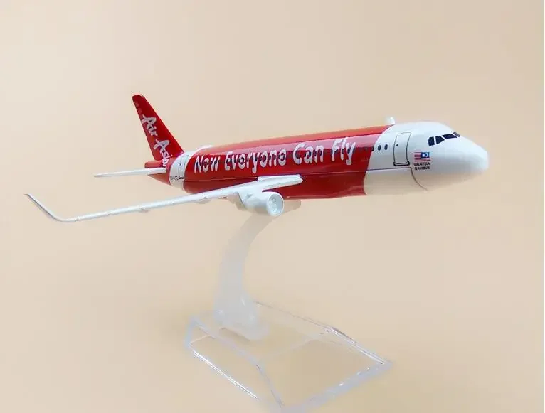 16cm Asian Air Asia Airasia Airlines Airbus 320 A320 Now Everyone Can Fly Airplane Model Airways Plane Model w Stand