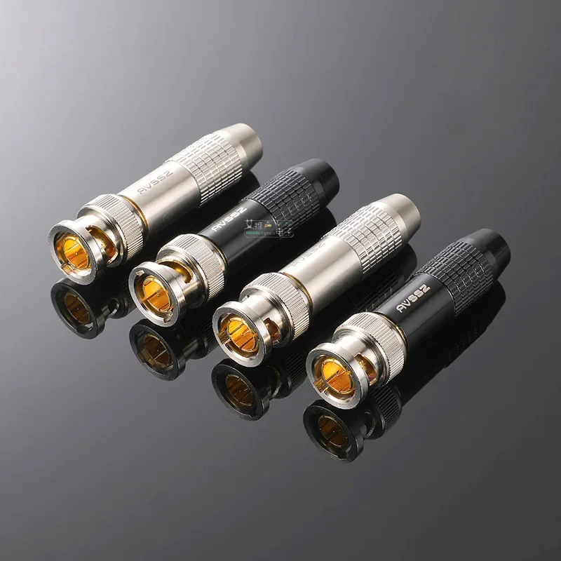 1Pcs BNC connector monitoring plug copper core camera video cable 3G-SDI connector Q9 welding plug HD cable