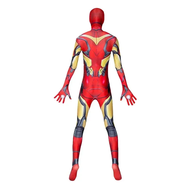 Anime Iron Man Cosplay Kostüm Superheld Iron Man Jungen Mädchen Overall Umhang Outfit Halloween Karneval Kostüme