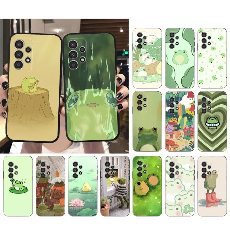 Phone Case For Samsung Galaxy S25 S24 S23 S22 S21 Ultra S24 S23 S22 S21 S25 Plus S24 S20 FE Frog