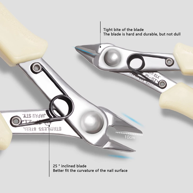 Alicates para manicura de uñas, para eliminación de gemas de diamantes de imitación, cortador de alambre suave, pinzas de descarga de uñas, tijeras de cadena, herramienta artística para uñas