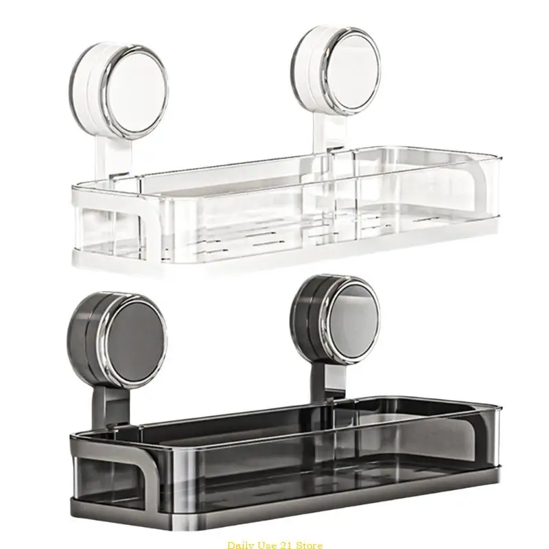 

Waterproof Rustproof Bathroom Shelf Suction Cup Rack For Kitchens And Bedrooms