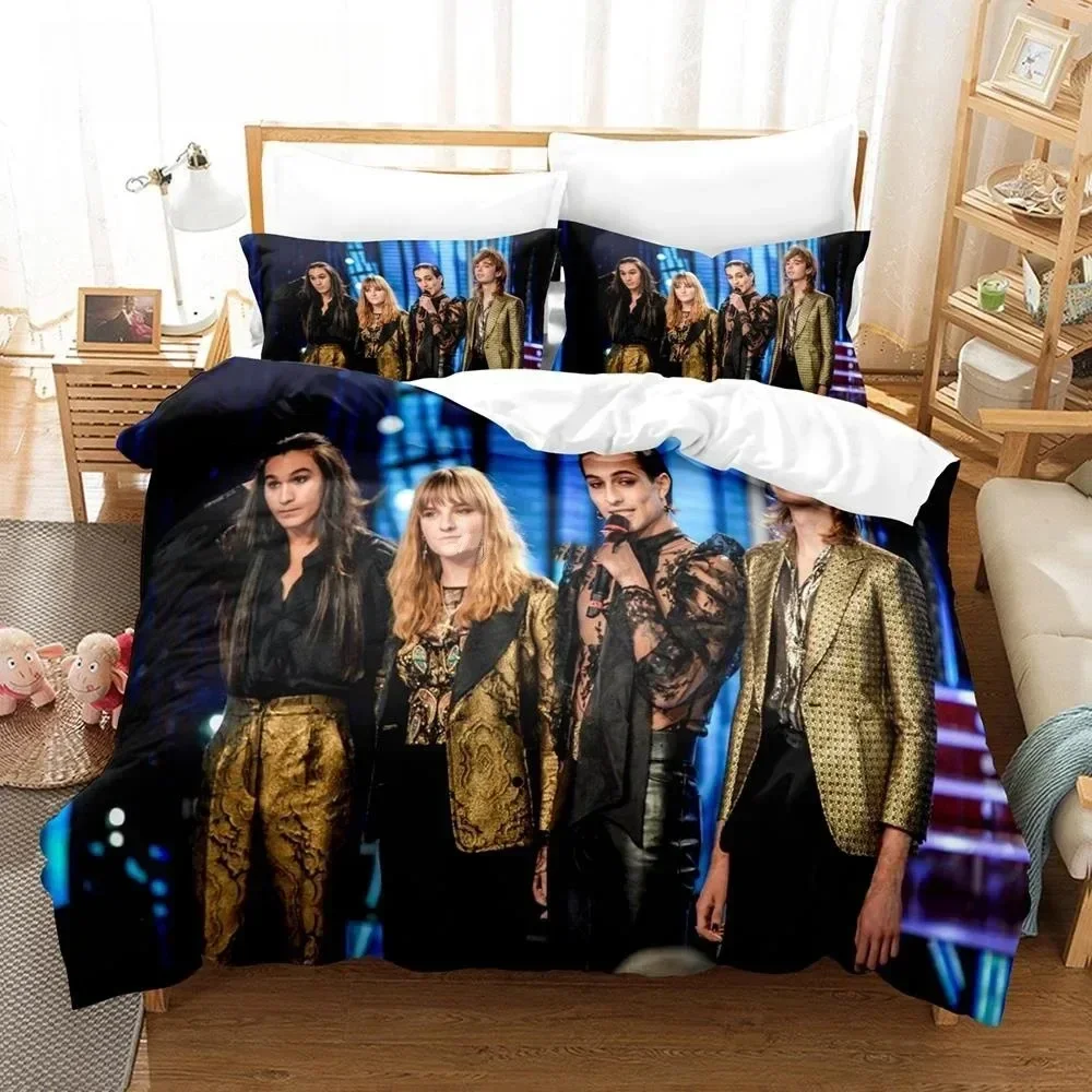 Music Band M-Maneskin 3D NEW Duvet Cover Pillowcase Bedding Set Adult Boy Girl Bedroom Decoration Children Single Double Large