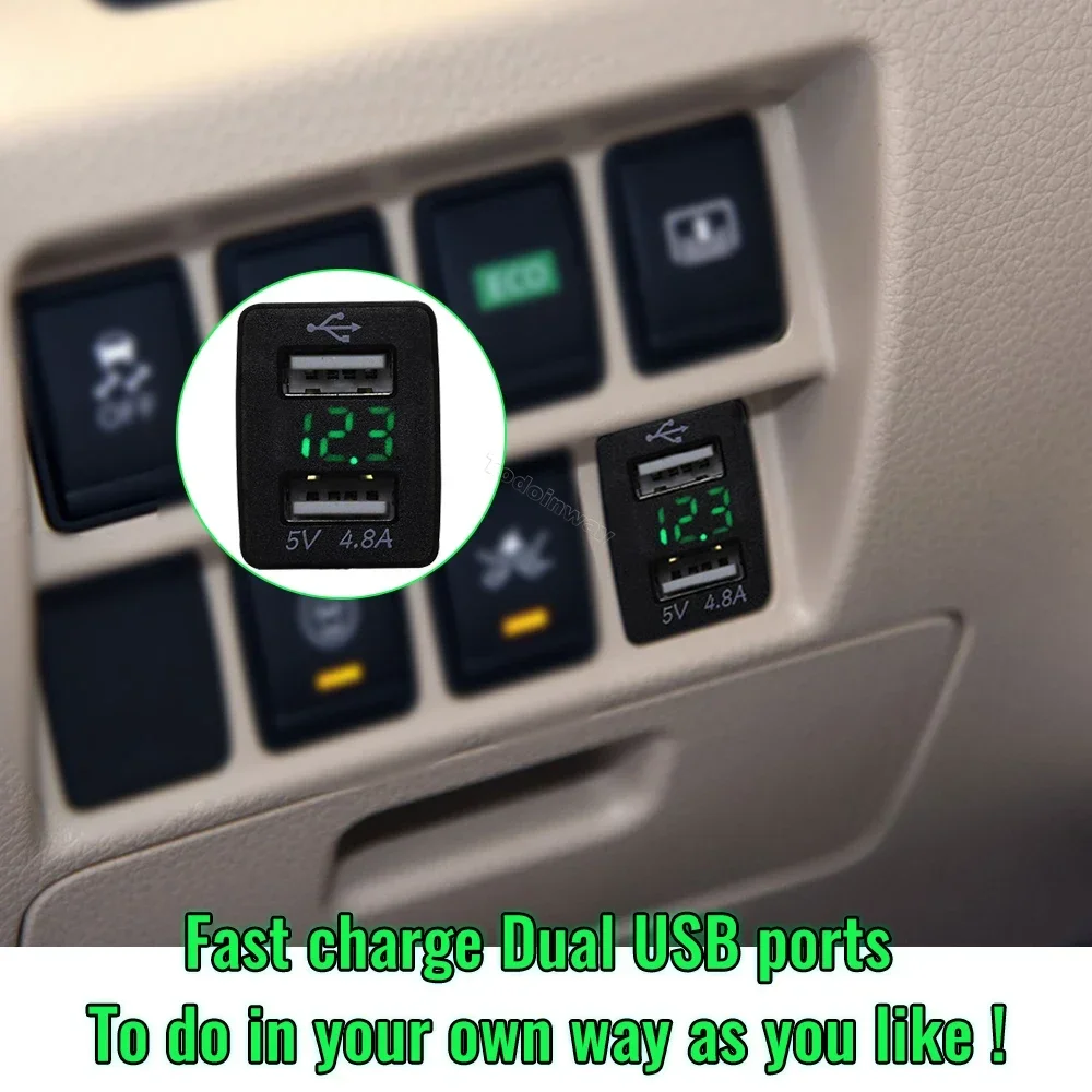 Dual Ports Voltage Display Usb Adapter Smart Systems of The Car for Nissan Tiida X-Trail T32 Quest Terra 2018 Car Upgrade