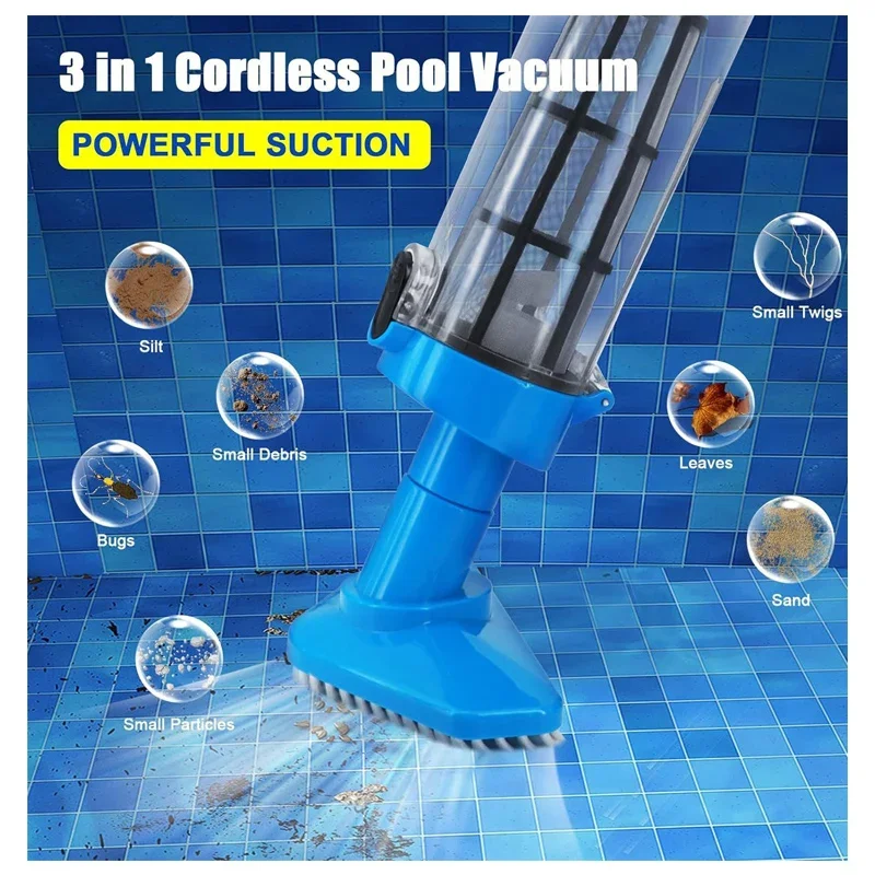 مكنسة كهربائية لحمام السباحة عالية الطاقة، آلة شفط حمام السباحة، مزيل الأوساخ للسبا، حوض استحمام ساخن وحمامات السباحة فوق الأرض #3