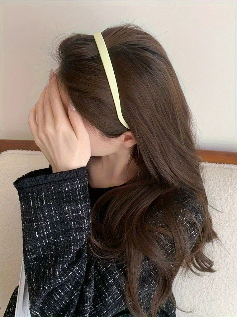 Minimalistisches, mattes Stirnband, U-förmiges Anti-Rutsch-Stirnband, geeignet für Frauen, modisches, vollständig abgestimmtes Haar-Accessoire – Detail 7