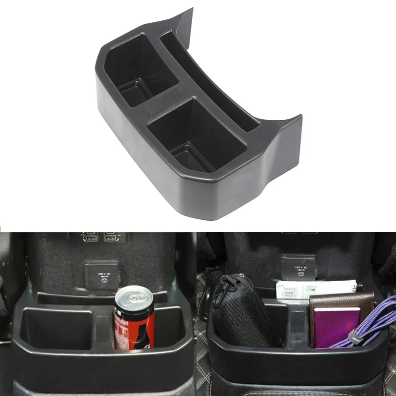 ABS Car Rear Seat Water Cup Holder Mount Storage Box Organizer for Jeep Wrangler JL Gladiator JT 2018-2023 Interior Accessories