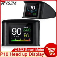Medidor inteligente P10 OBD2, pantalla Digital HUD Head Up para velocímetro de coche, medidor de temperatura RPM, kilometraje, herramienta de diagnóstico de coche Hud OBDII