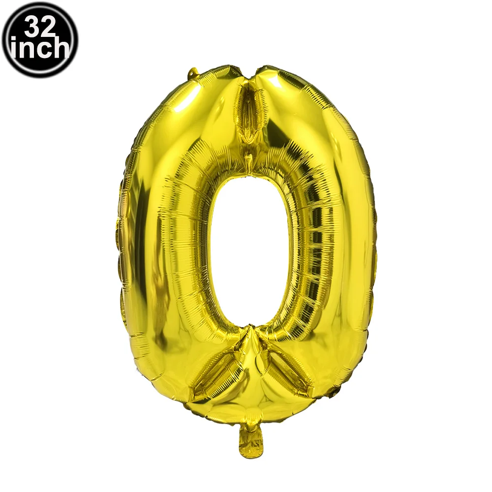 Balloon 0 Number Balloons Wild One Green Globe Blue Figure 0 Birthday Big Large 32 inch Red Rose Golden Silver Black Colorful view 4