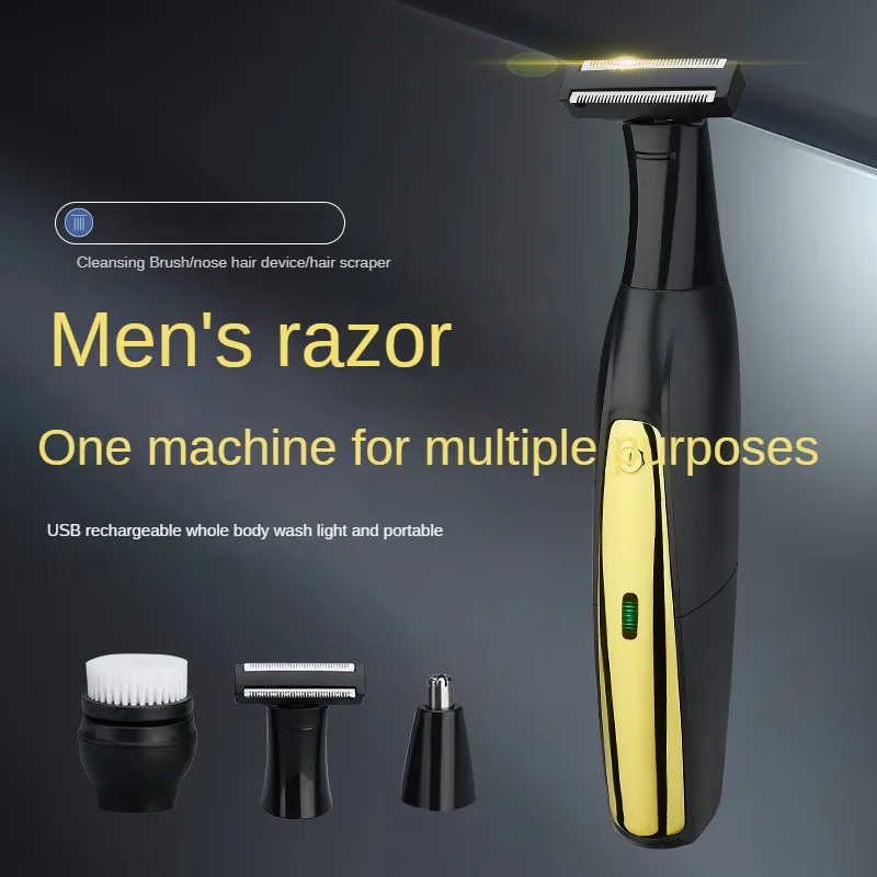 

New Full Body Water Washed Men's Electric Shaver 3-in-1 Multifunctional Shaver Nose Hair Trimmer Set