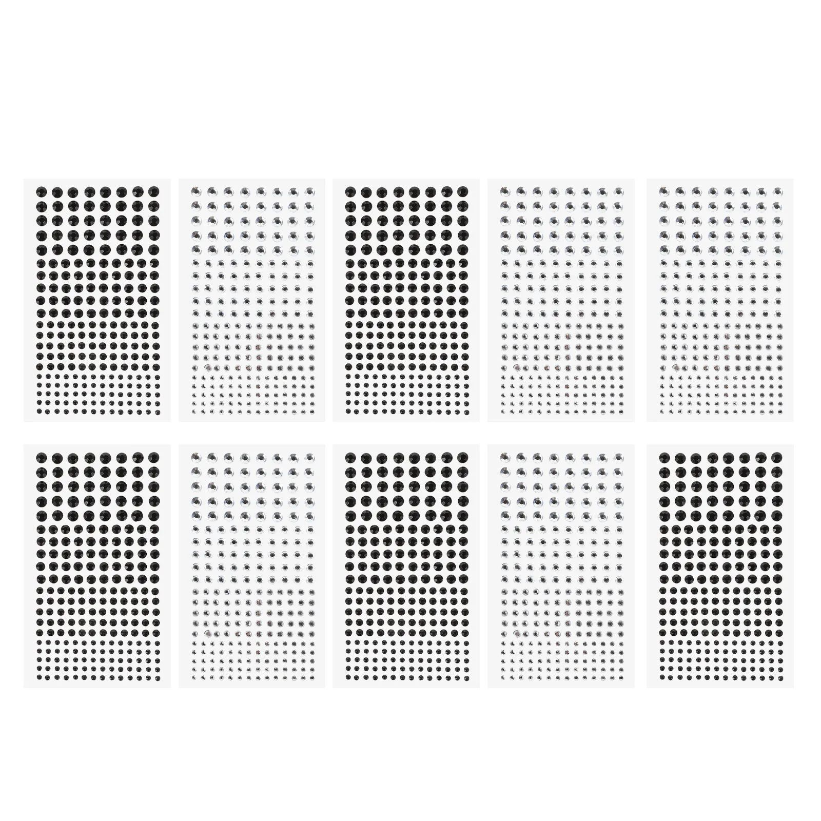 10Pcs Shiny Self Adhesive Body Gems Rhinestone Stickers for Face Eyes Nails Festival Halloween Carnival Party Makeup Glitter