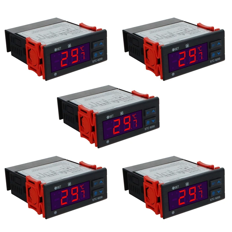 

New 5X STC-9200 Digital Temperature Controller Thermoregulatorre With Frigeration Defrost Fan Alarm Function AC 220V