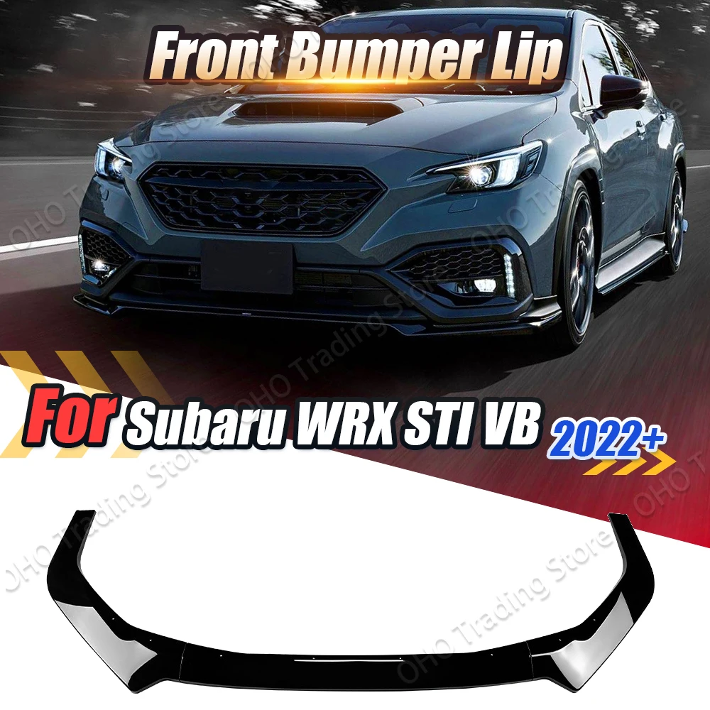 Car Front Bumper Splitter Lip For Subaru WRX STI VB 2022-2025 Chin Spoiler Diffuser Bumper Body Kits Tuning Accessories