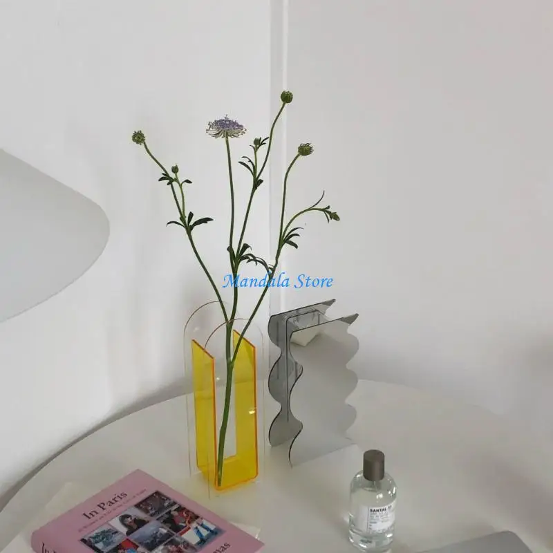 

U2JC Acrylic Planter Safe Decorative Flower Vessel for Small Plant Centerpieecs Gift