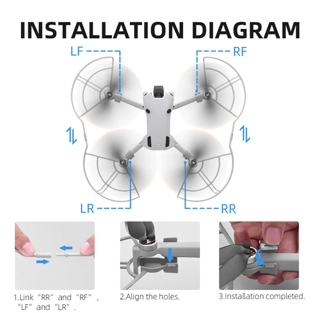 Blade Protective Cover Lightweight Propeller Blade Guard Propeller Protection Ring Guard for DJI Mini 3 4 Pro Drone Accessories