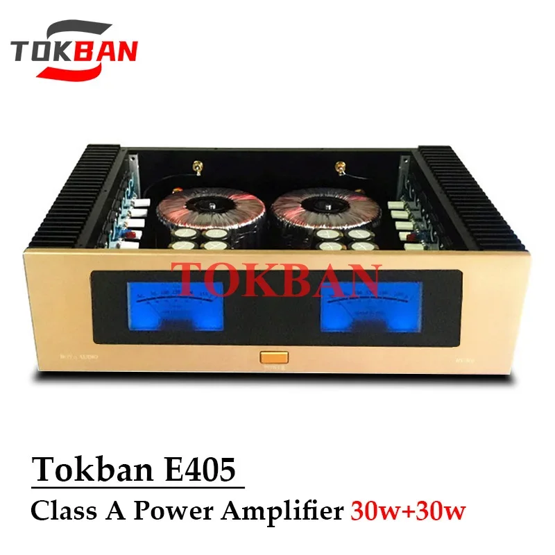 Tokban Replica Accuphase E550 Power Amplifier 30w*2 Class A Amp High Power Sound Sweet Vu Meter HIFI Amplifier Audio