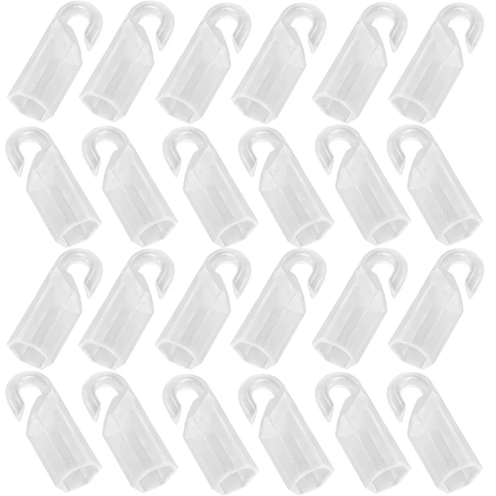 24Pcs Clear Blind Wand Hook Simple Generous Design Easy Installation No Tools Required Blind Wand Hooks Curtain Rod Useful Hook