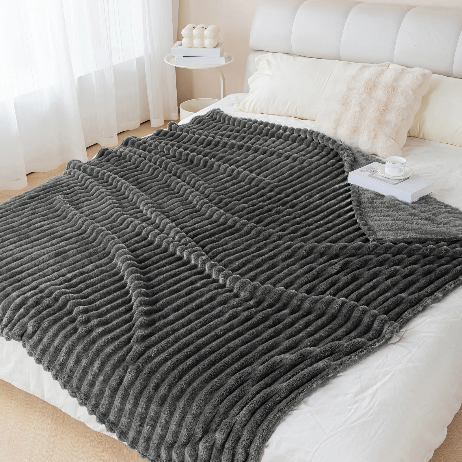 1 dicke und warme Flanelldecke, eine bequeme und warme Decke für Schlafzimmer, geeignet für Sofas, Betten und saisonale Geschenke – Detail 25