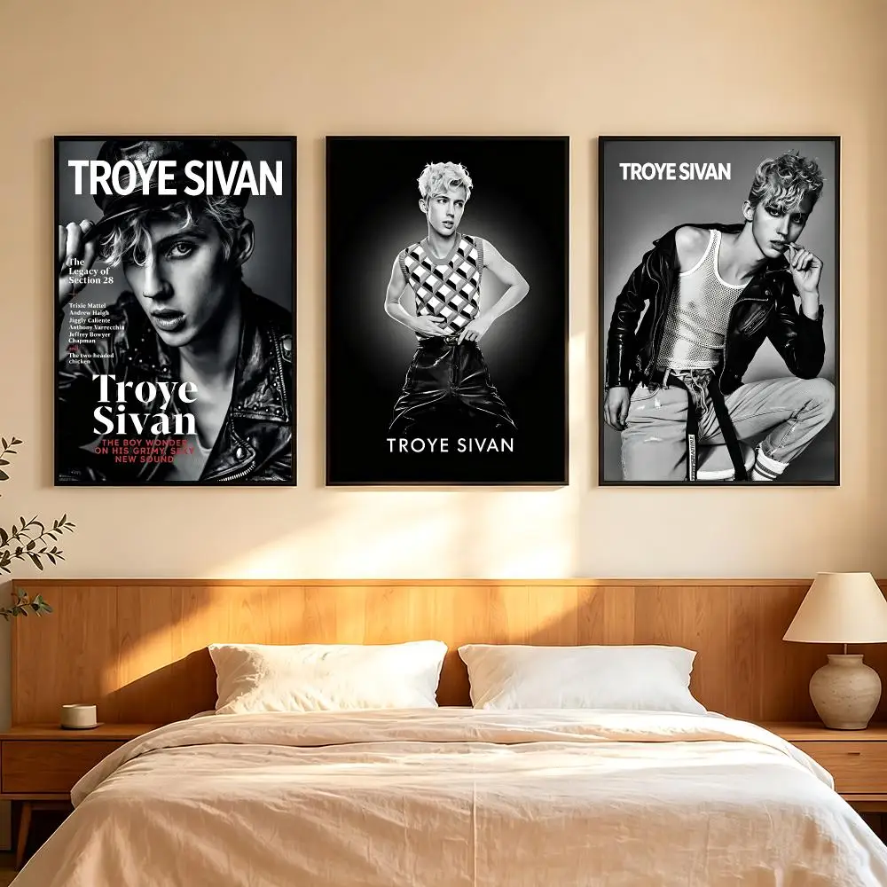 music Troye Sivan Poster Poster HD Printing Comfortable and Fresh Style Wall Art Home Decor Living Room Cafe Gift