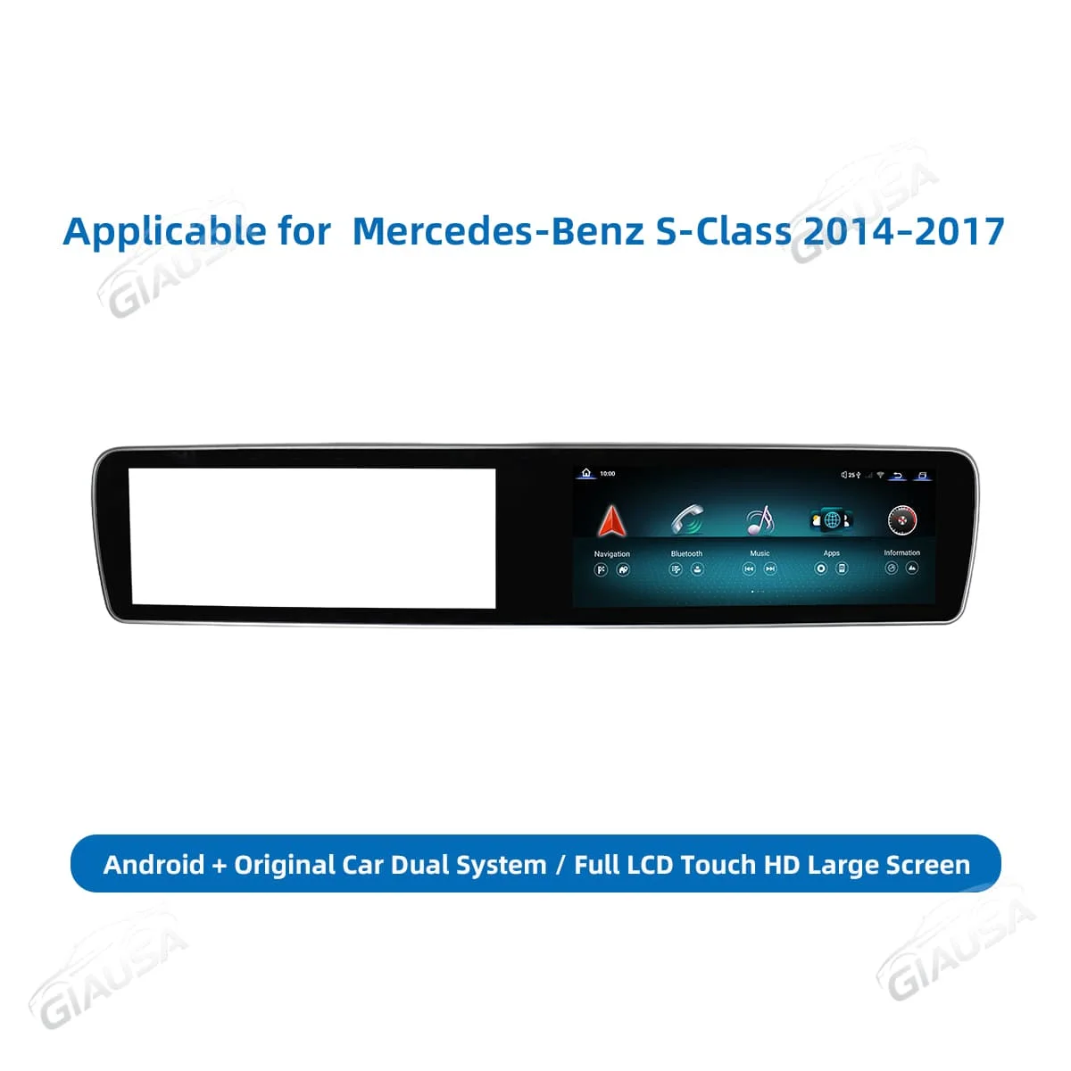 Update Dual Screen Android Radio For Mercedes-Benz S W221 W222 2005-2013 Carplay Car Sound GPS Navigation Multimedia Player Head