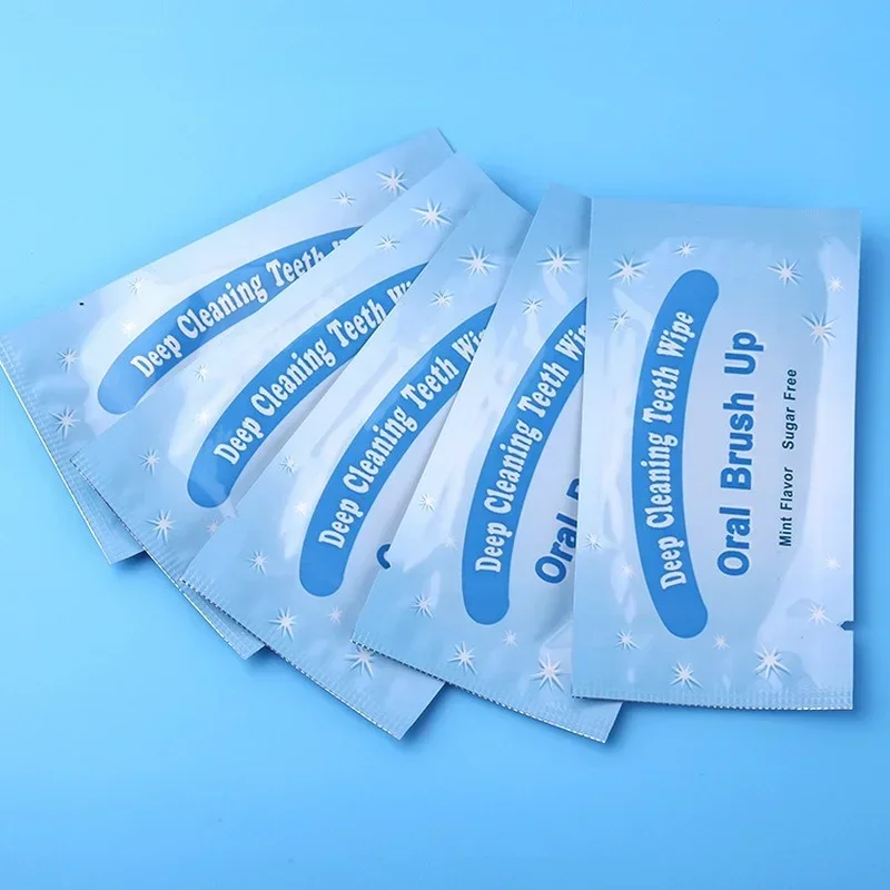 200pcs Deep Cleaning Teeth Wipes Teeth Whitening Aid Dental  Brush Up Finger Wipe Tooth Cleaning Oral Hygiene Care Tool