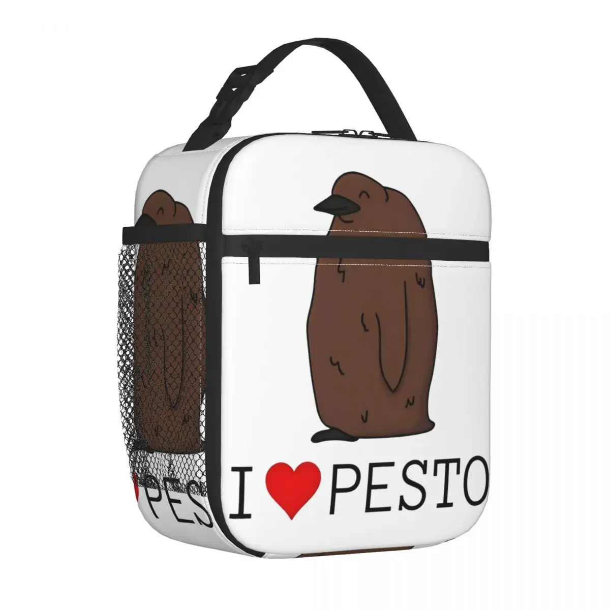 

Изолированная сумка для ланча I Love Pesto Penguin, вместительный контейнер для еды, охлаждающая сумка, Ланч-бокс, тоут для колледжа и пикника, для мужчин и женщин