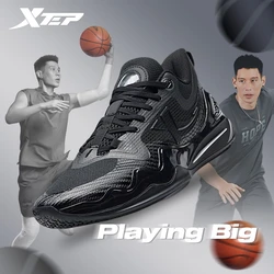 Xtep Basketball Shoes For Men Winter Support Sports Shoes Trendy Retro Durability Mid Top Sneakers 876419120003