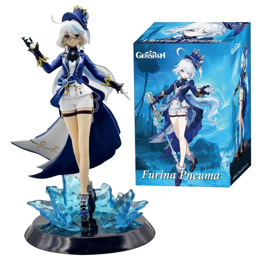 23cm Furina Figure Game Genshin Impact PVC Action Figure Anime Cute Girl Focal Focalors Collect Model Toy Doll Gift