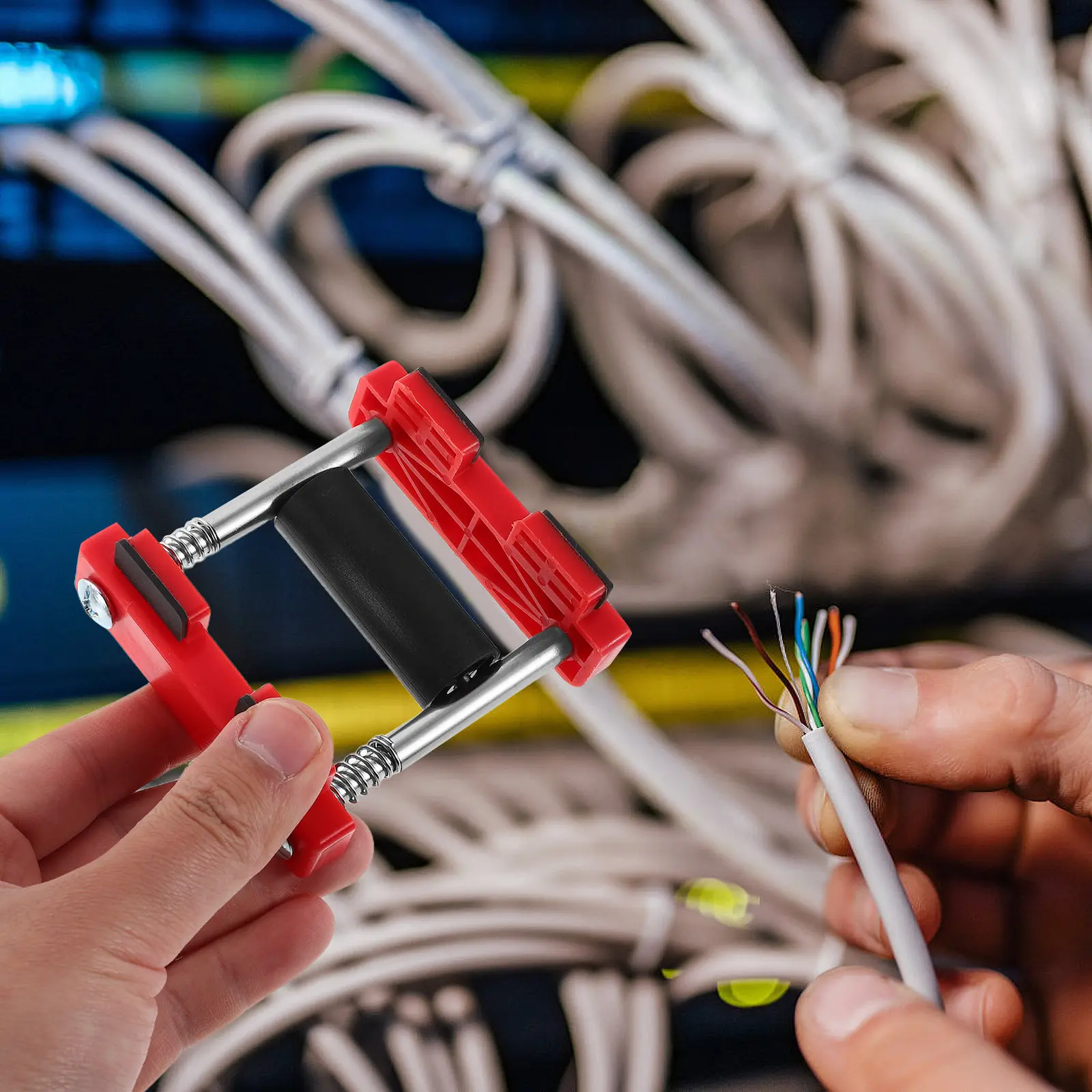 Electrician Wire Threading Tool Single-Handed Operation Cable Puller Efficient Threading Aid for Junction Boxes Sockets Home view 6