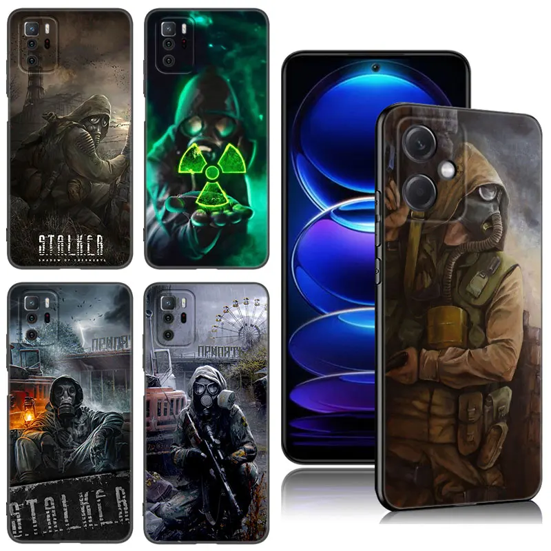 Stalker Clear Sky Phone Case For Xiaomi Redmi Note 8 9 10 11 11E 11T 11S 12 Pro 4G Plus 5G 8T 9S 10S 12S Black Silicone Cover