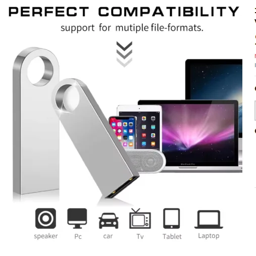 10PCS memoria USB 512MB 256MB 128MB 8GB 4GB 2GB 1G pendrive plateado unidad flash USB memoria celular