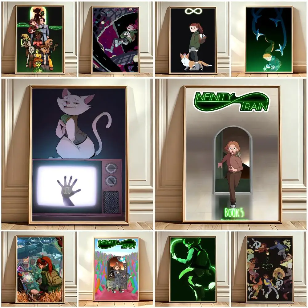 Cartoon I-Infinity Train Poster Print Painting Home Decor for Bedroom Living Room Hallway