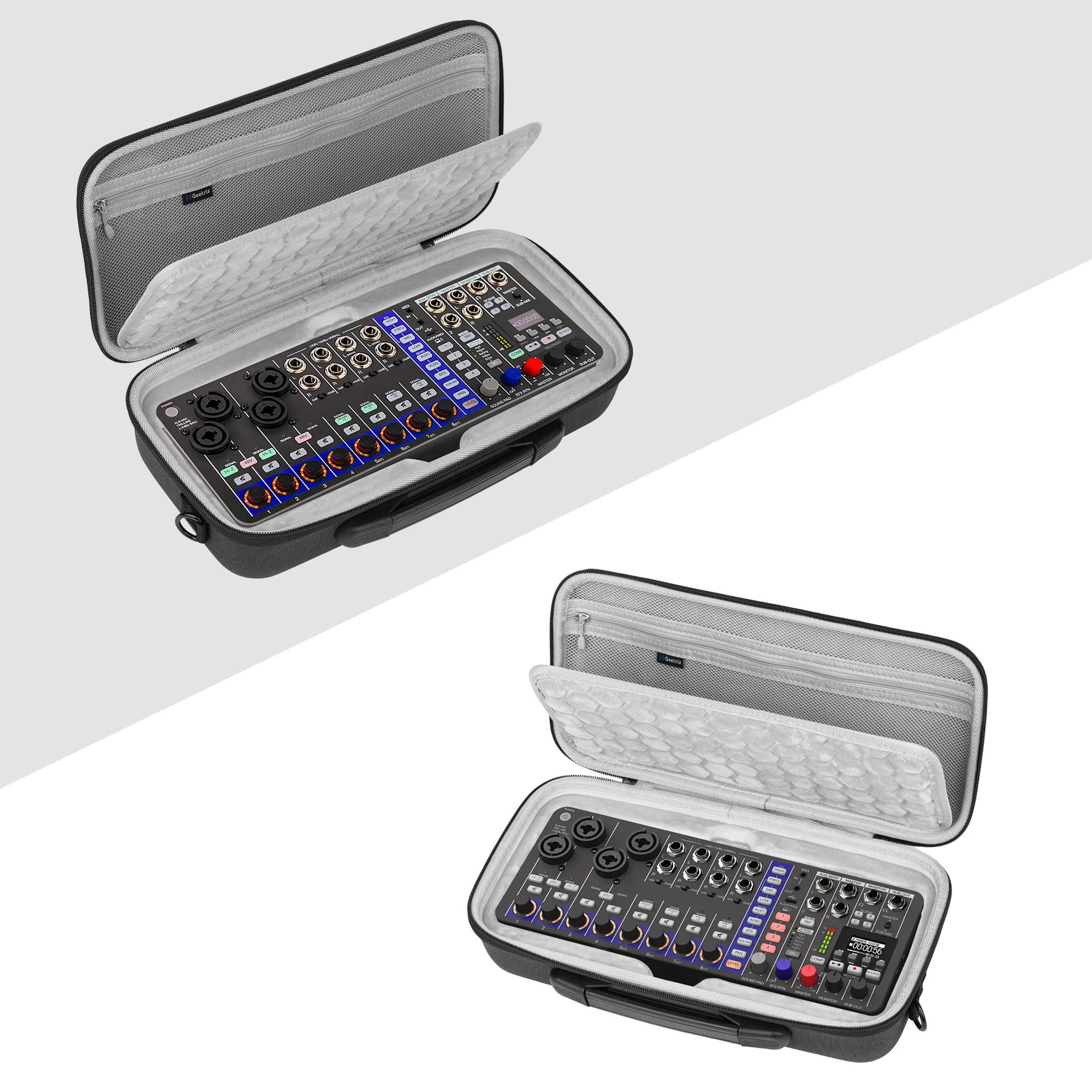 حقيبة حمل واجهة الصوت Geekria متوافقة مع Zoom LiveTrak L6 max/ L6 max Digital Mixer (رمادي داكن) #4