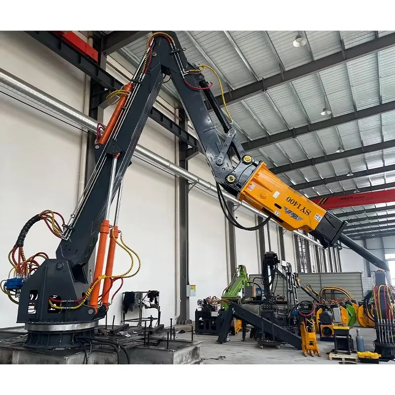Customized Fixed Rock Breaker Hydraulic System Boom With Hammer Crushing Oversize Rock Breaking Quarry Rock Breaking