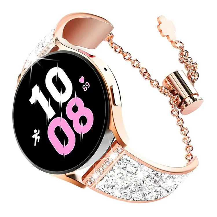 20มม./22มม.Swarovv Stick เจาะสายคล้องคอสำหรับ Samsung Galaxy นาฬิกา2/3คลาสสิก46มม./Active 2/44มม.สปอนเซอร์สร้อยข้อมือ