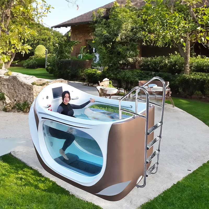 Ladder type underwater treadmill private underwater gym hydraulic drive hydrotherapy rehabilitation machine