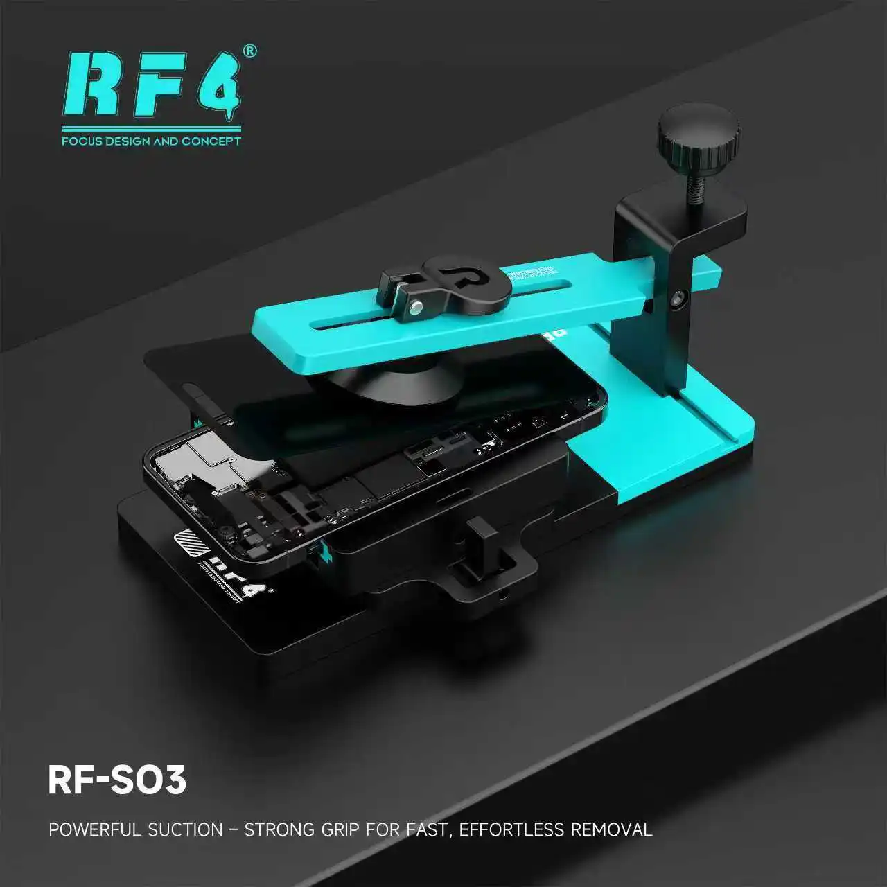 

RF4 RF-S03 Приспособление для снятия экрана Стабильная ручка, подходящая для снятия экрана и защиты камеры, инструмент для ремонта мобильных телефонов