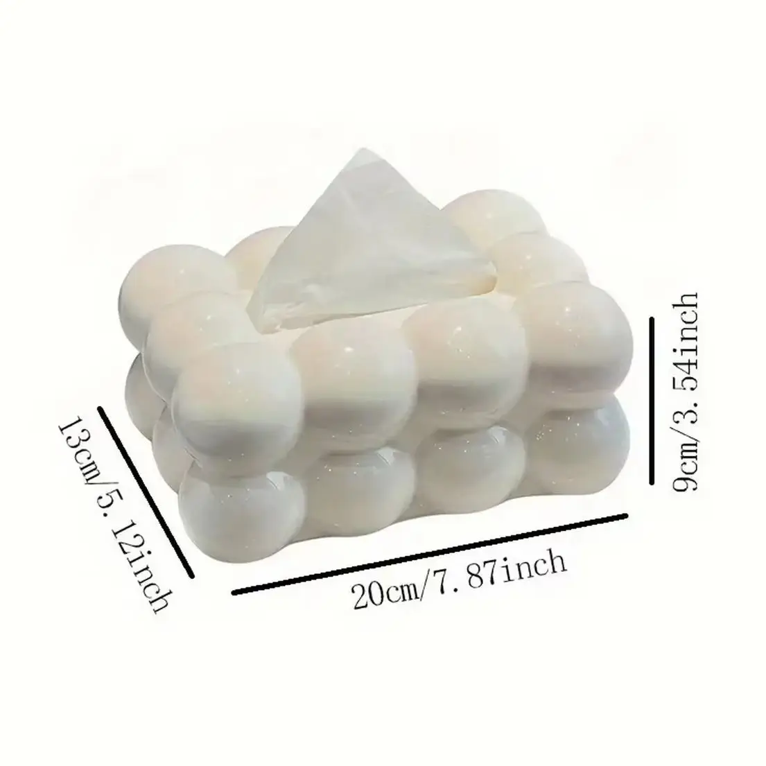 Kawaii White Cloud Tissue Box Holder - Decorative Soft Touch Storage Box for Living Room Creative Home Organization Solution