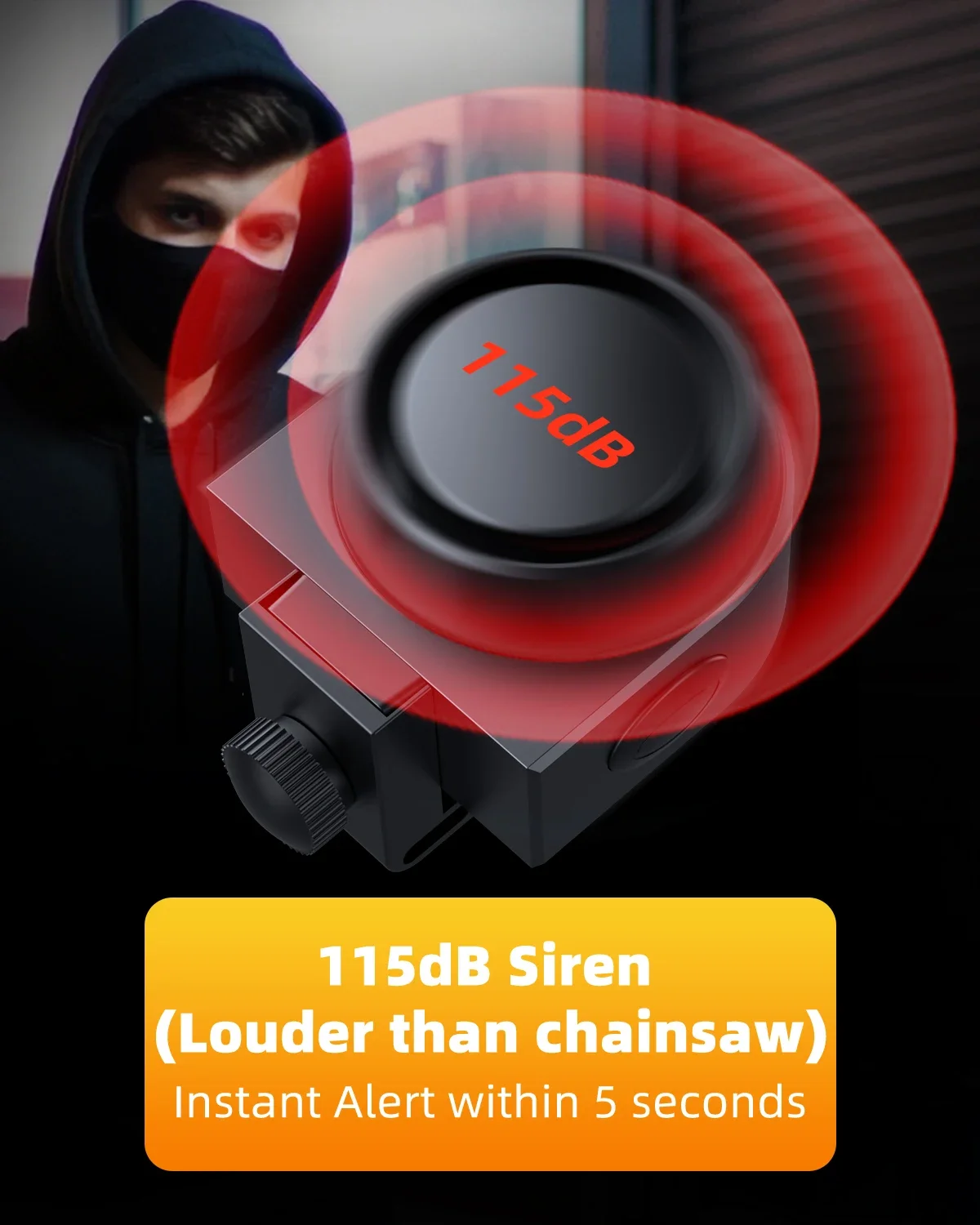 115dB Loud Bike Anti Theft Alarm Wireless Rechargeable Waterproof Bicycle Alarm Security Alarm for E-Bike Motorcycle Scooter