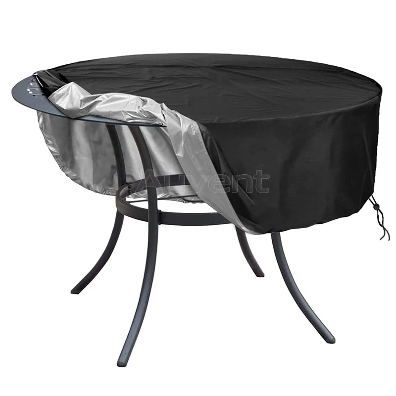 Garden Furniture Cover Waterproof Outdoor Round Table Cover Sunscreen Rainproof Protective Cover Dustproof 210D Oxford Cloth