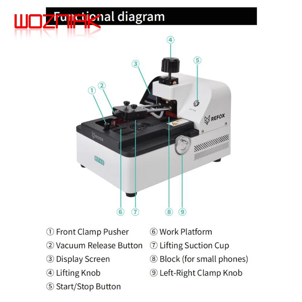 REFOX RF40 Semi-automatic Screen Separating Machine For Mobile Phone 6-16 Pro max Full series Display Disassembly Repair