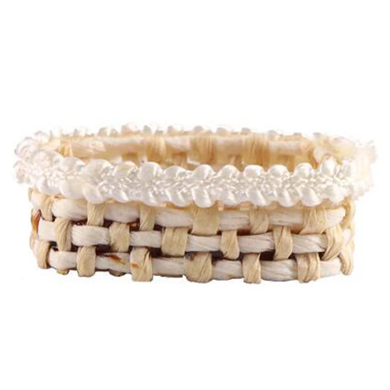 Mini 1/12 Dollhouse Rattan Frame Hand-woven Vegetable Food Flower Basket Cute Toys Dolls Miniature Decoration