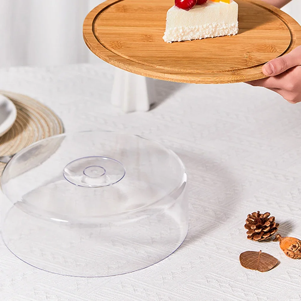 10 Inch Wooden Cake Stand with Dome Lid for Displaying Layer Cakes Sheet Cakes and Assorted Desserts at Events