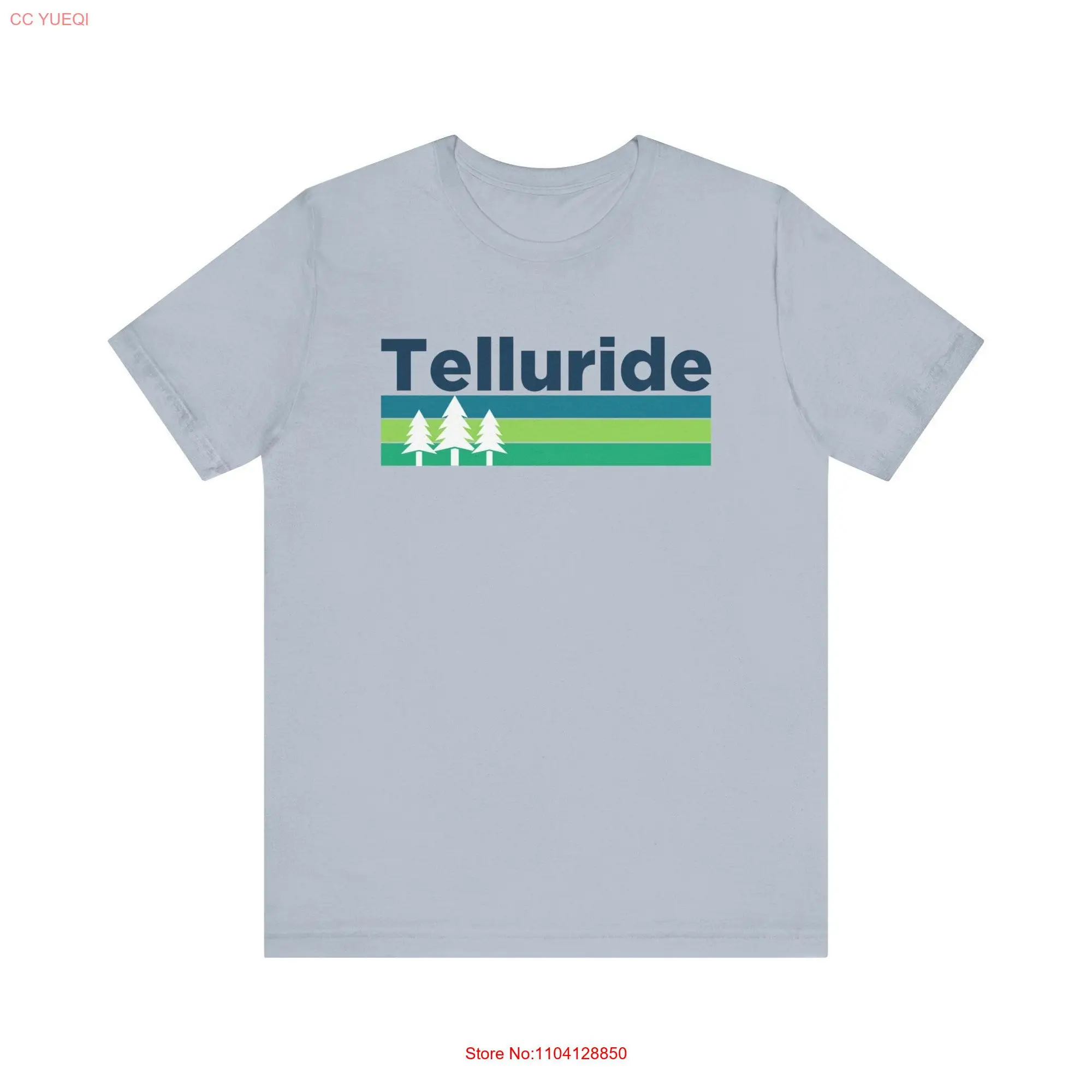 Telluride Colorado T Shirt Skeleton Skier  long or short sleeves