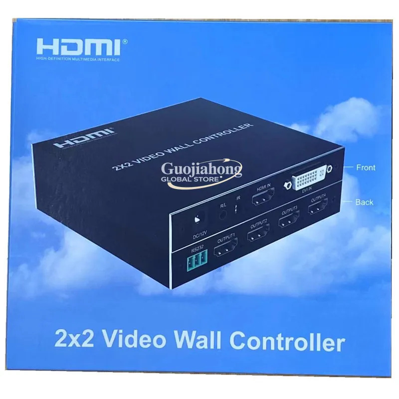 splicer DVI/  input screen splicing high definition 2x2 video wall controller