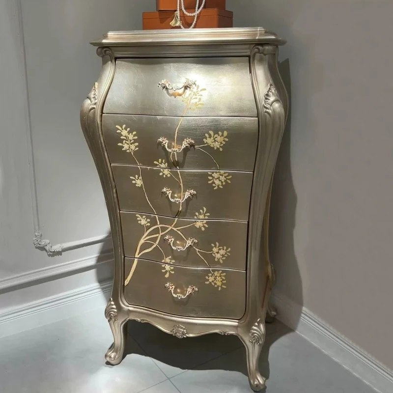 

European-style chest of drawers large flat-floor bungalow master bedroom high-end French jewelry storage cabinet